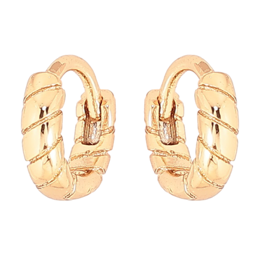 Серьги Xuping Позолота 18K колечки Декоративный узор фото №1 Серьги Xuping Позолота 18K колечки Декоративный узор фото №1