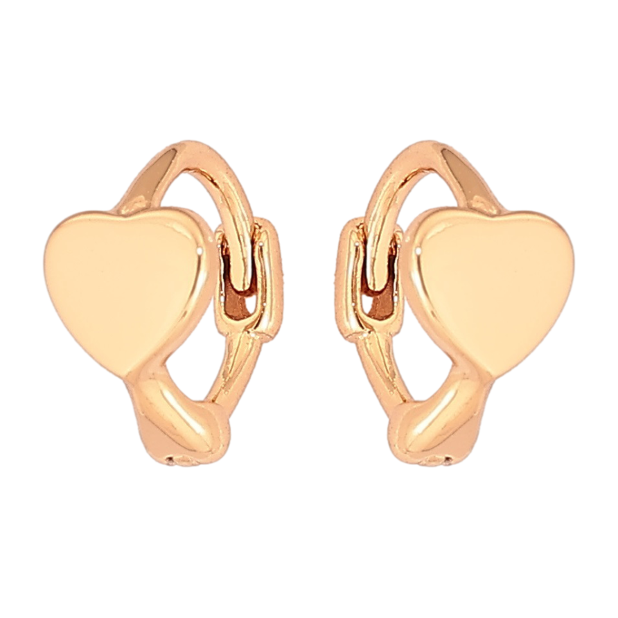 Серьги Xuping Позолота 18K колечки Сердечки фото №1 Серьги Xuping Позолота 18K колечки Сердечки фото №1