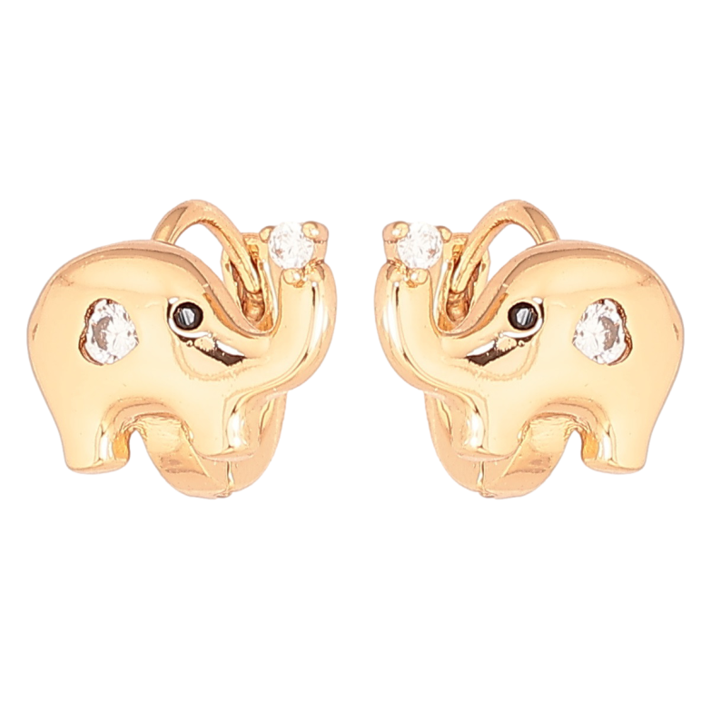 Сережки Xuping Позолота 18K колечка «Слоники» фото №1 Сережки Xuping Позолота 18K колечка «Слоники» фото №1