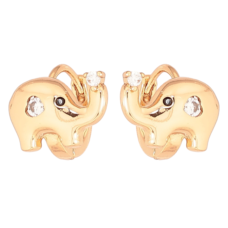 Серьги Xuping Позолота 18K колечки Слоники фото №1 Серьги Xuping Позолота 18K колечки Слоники фото №1