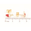 Серьги Xuping Позолота 18K пусеты Эскимо с красно-белой эмалью и цирконием фото №2 Серьги Xuping Позолота 18K пусеты Эскимо с красно-белой эмалью и цирконием фото №2
