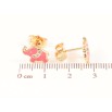 Серьги Xuping Позолота 18K пусеты Слоники с розовой эмалью и цирконием фото №2 Серьги Xuping Позолота 18K пусеты Слоники с розовой эмалью и цирконием фото №2