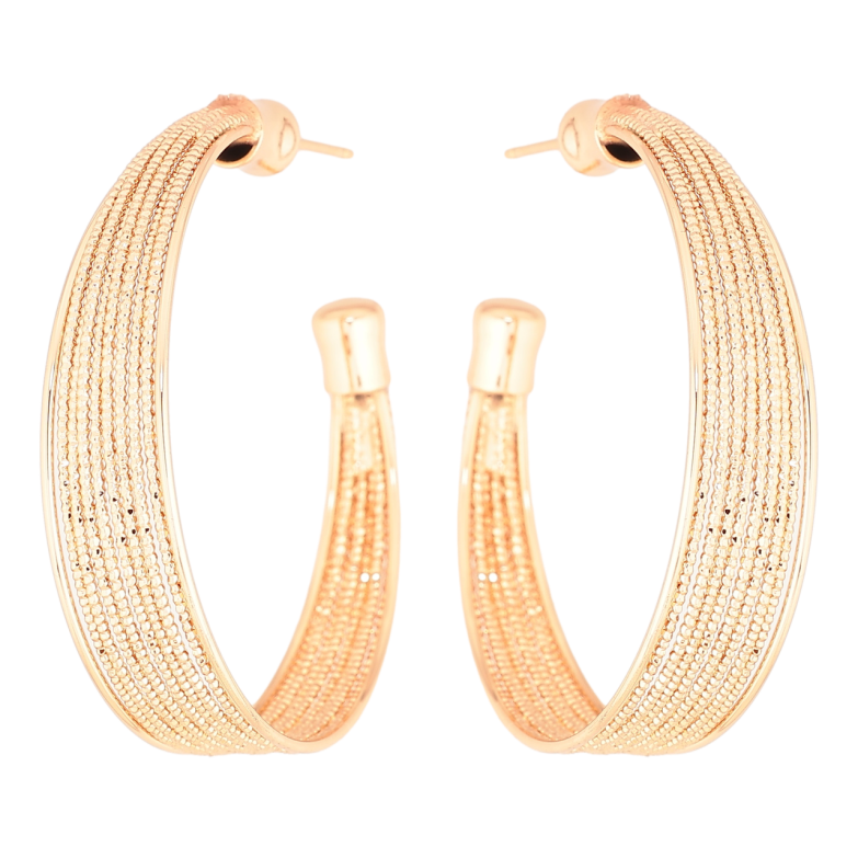 Серьги Xuping Позолота 18K пусеты Широкие дуги фото №1 Серьги Xuping Позолота 18K пусеты Широкие дуги фото №1