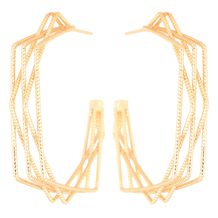 Сережки Xuping Позолота 18K пусети «Декоративні дуги» фото №22