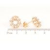 Сережки Xuping Позолота 18K пусети «Перлинні колечка з цирконієм» фото №2