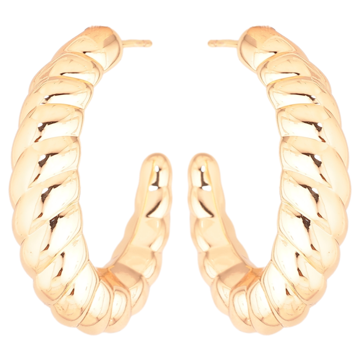 Сережки Xuping Позолота 18K пусети «Об'ємні дуги» фото №7