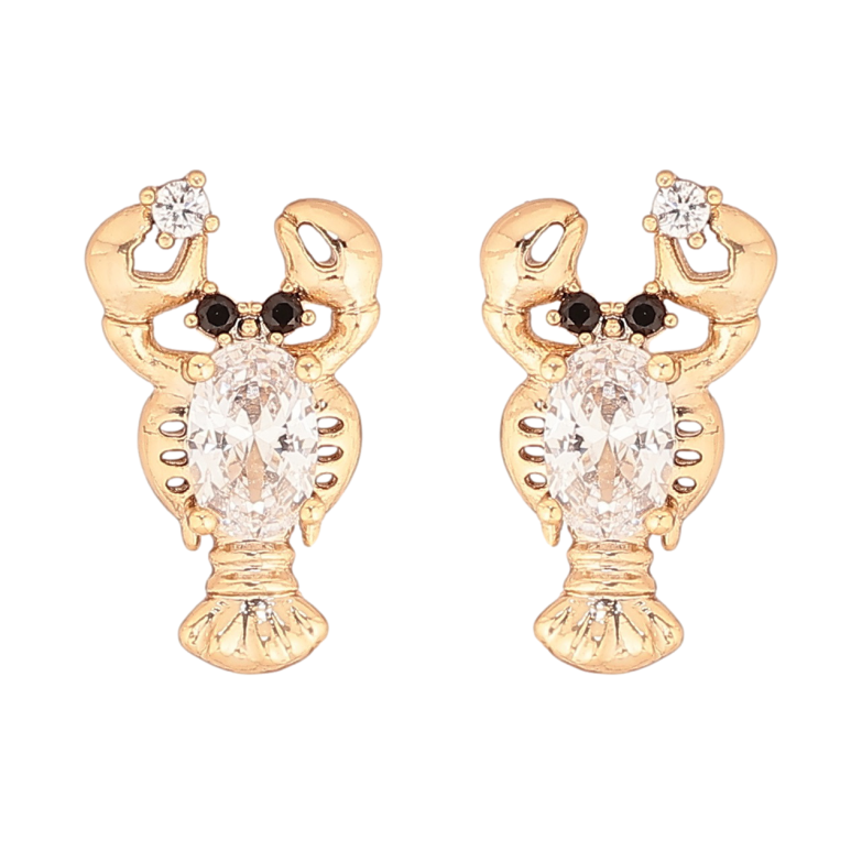 Сережки Xuping Позолота 18K пусети «Раки з кристалами» фото №1 Сережки Xuping Позолота 18K пусети «Раки з кристалами» фото №1