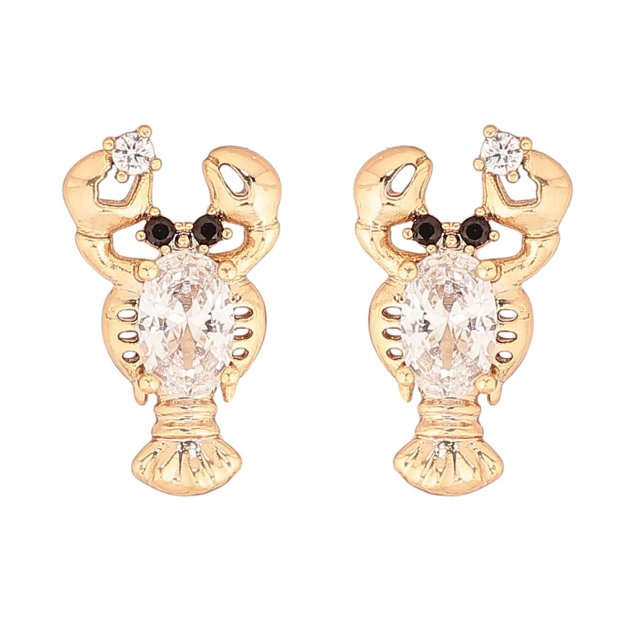 Сережки Xuping Позолота 18K пусети «Раки з кристалами» фото №1 Сережки Xuping Позолота 18K пусети «Раки з кристалами» фото №1