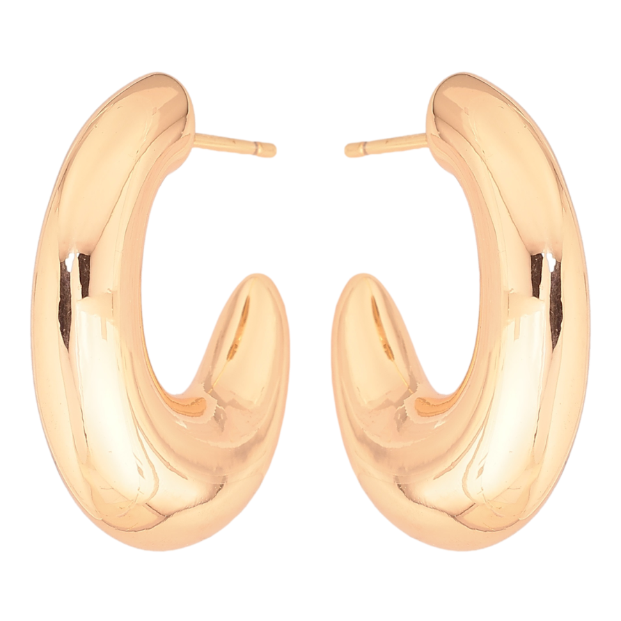 Сережки Xuping Позолота 18K пусети «Об'ємні дуги» фото №1