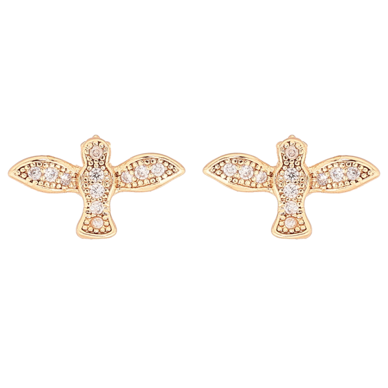 Сережки Xuping Позолота 18K пусети «Пташки» фото №2