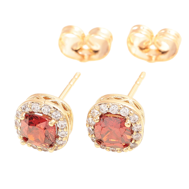 Сережки Xuping Позолота 18K пусети «Райдужні кристали в обрамленні цирконію» 8х8мм фото №7 Сережки Xuping Позолота 18K пусети «Райдужні кристали в обрамленні цирконію» 8х8мм фото №7