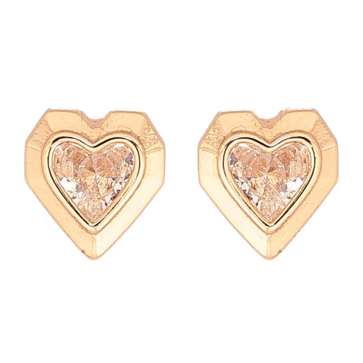 Сережки Xuping Позолота 18K пусети «Сердечка з кристалами» фото №19 Сережки Xuping Позолота 18K пусети «Сердечка з кристалами» фото №19