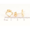 Сережки Xuping Позолота 18K пусети «Квіточки з перлинами» фото №2