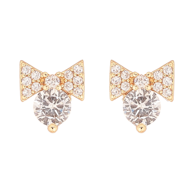 Сережки Xuping Позолота 18K пусети «Банти з кристалами» фото №10 Сережки Xuping Позолота 18K пусети «Банти з кристалами» фото №10