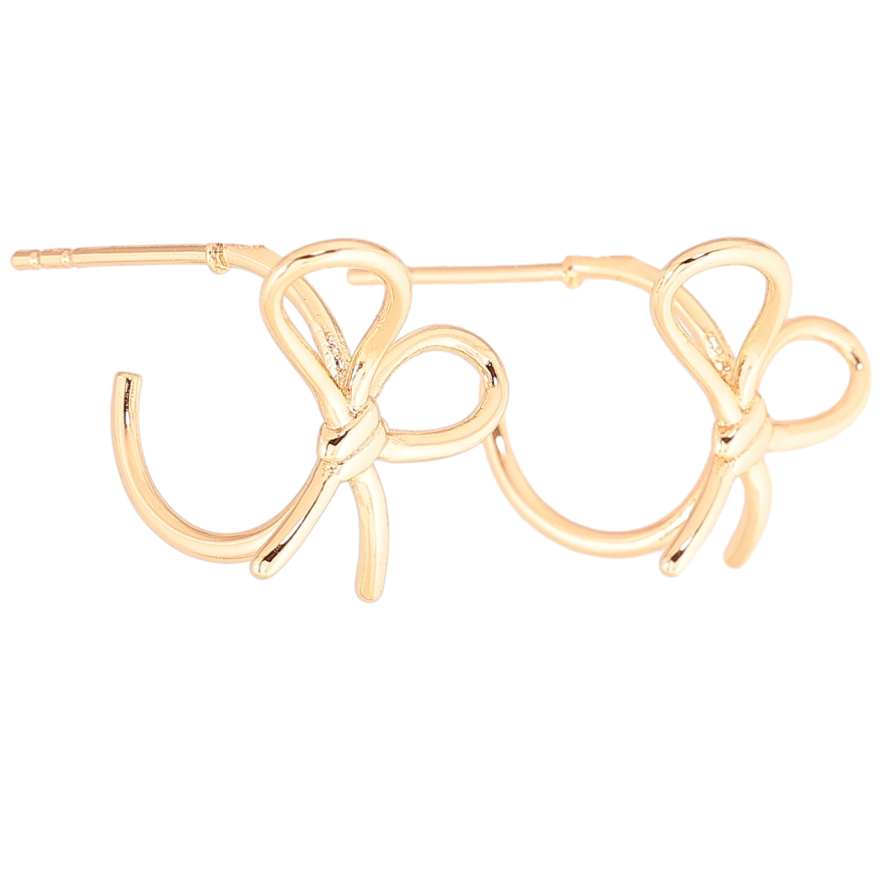 Сережки Xuping Позолота 18K пусети «Банти» на один бік фото №1