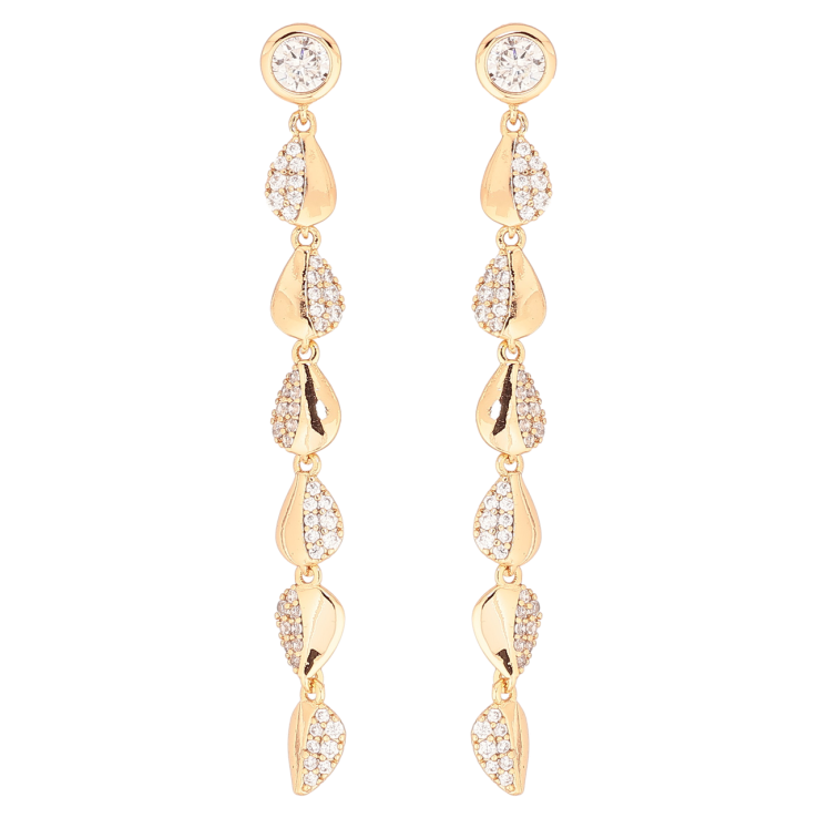 Сережки Xuping Позолота 18K пусети «Декоративні підвіски з цирконієм» фото №19
