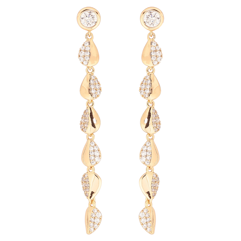 Сережки Xuping Позолота 18K пусети «Декоративні підвіски з цирконієм» фото №2
