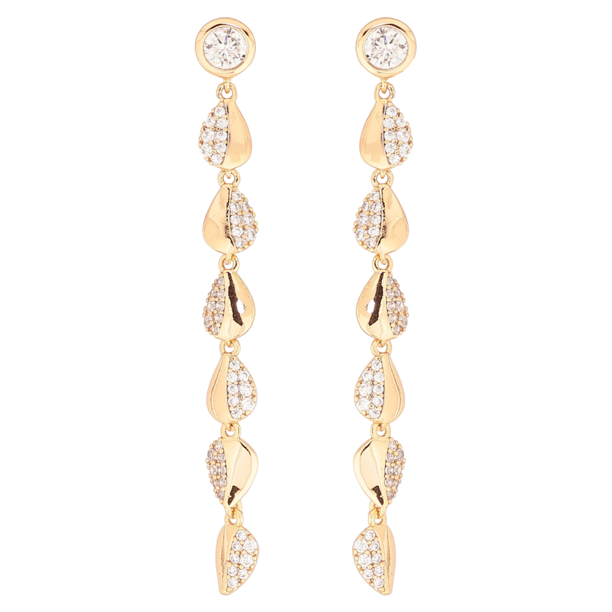 Сережки Xuping Позолота 18K пусети «Декоративні підвіски з цирконієм» фото №1
