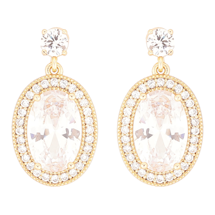 Сережки Xuping Позолота 18K пусети «Кришталеві підвіски» фото №14