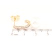 Сережки Xuping Позолота 18K пусети «Дуги з цирконієм і перлинами» фото №2 Сережки Xuping Позолота 18K пусети «Дуги з цирконієм і перлинами» фото №2