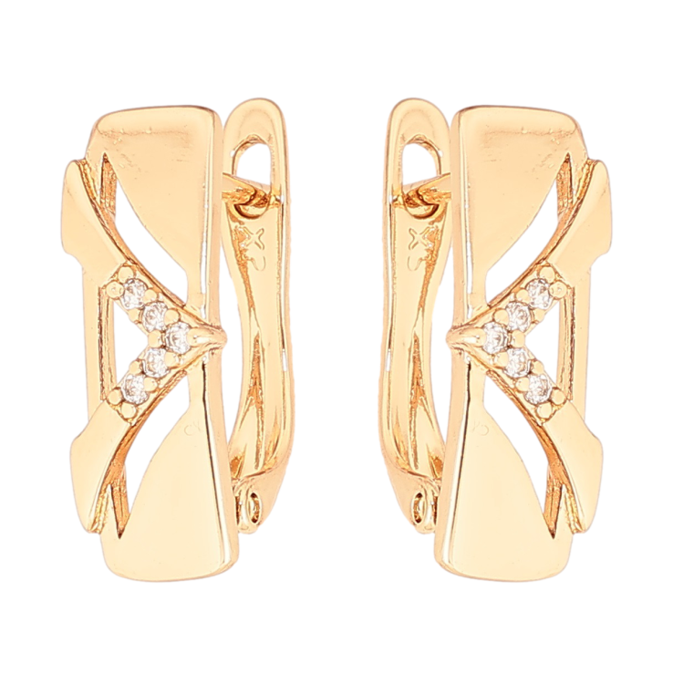 Серьги Xuping Позолота 18K английский замок Декоративный узор с цирконием фото №20