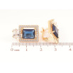 Серьги Xuping Позолота 18K английский замок Синие кристаллы в обрамлении циркония фото №2 Серьги Xuping Позолота 18K английский замок Синие кристаллы в обрамлении циркония фото №2