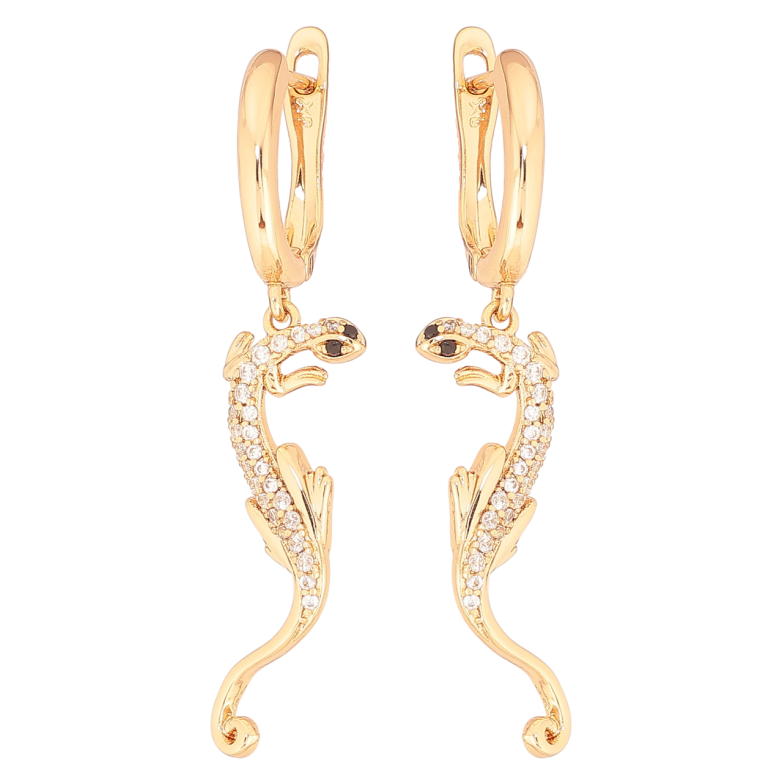 Сережки Xuping Позолота 18K англійський замок «Ящірки» фото №1