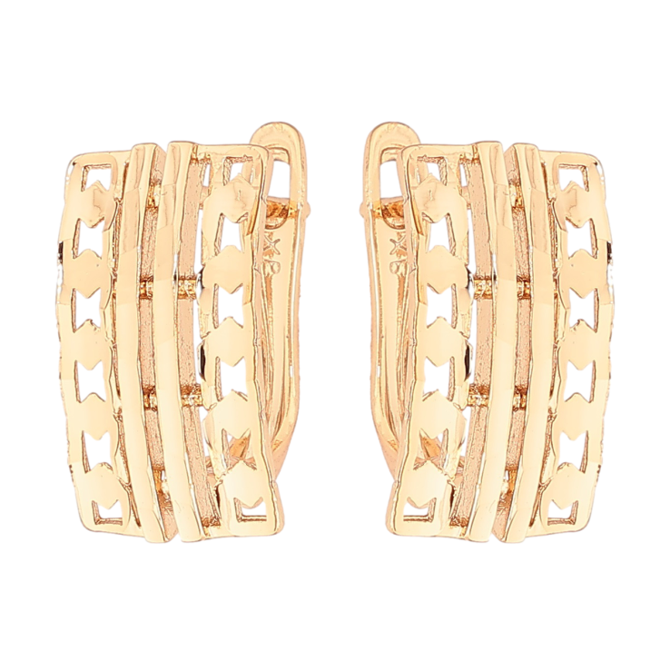 Серьги Xuping Позолота 18K английский замок Декоративный узор фото №25 Серьги Xuping Позолота 18K английский замок Декоративный узор фото №25