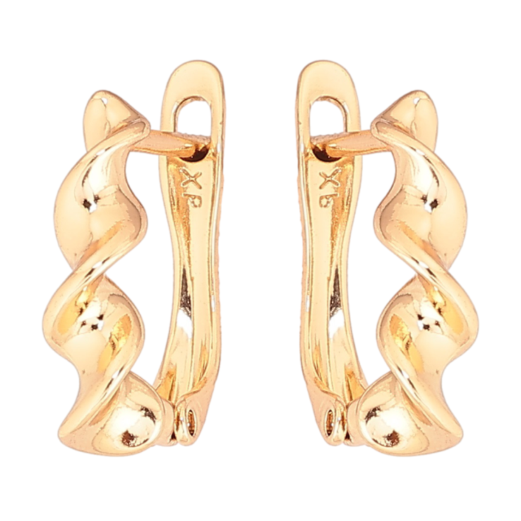 Серьги Xuping Позолота 18K английский замок Спиральный узор фото №14 Серьги Xuping Позолота 18K английский замок Спиральный узор фото №14