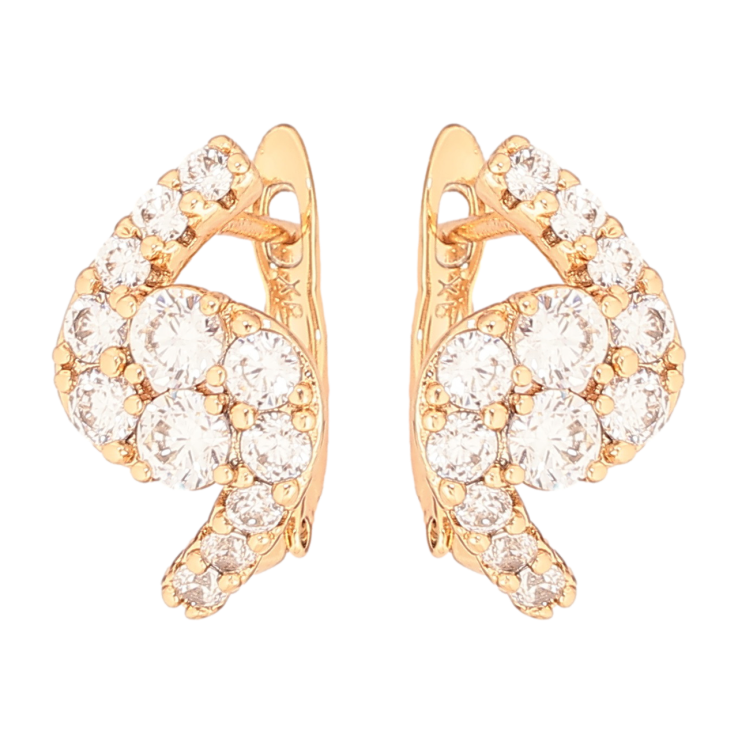 Серьги Xuping Позолота 18K английский замок Инкрустация цирконием фото №21 Серьги Xuping Позолота 18K английский замок Инкрустация цирконием фото №21