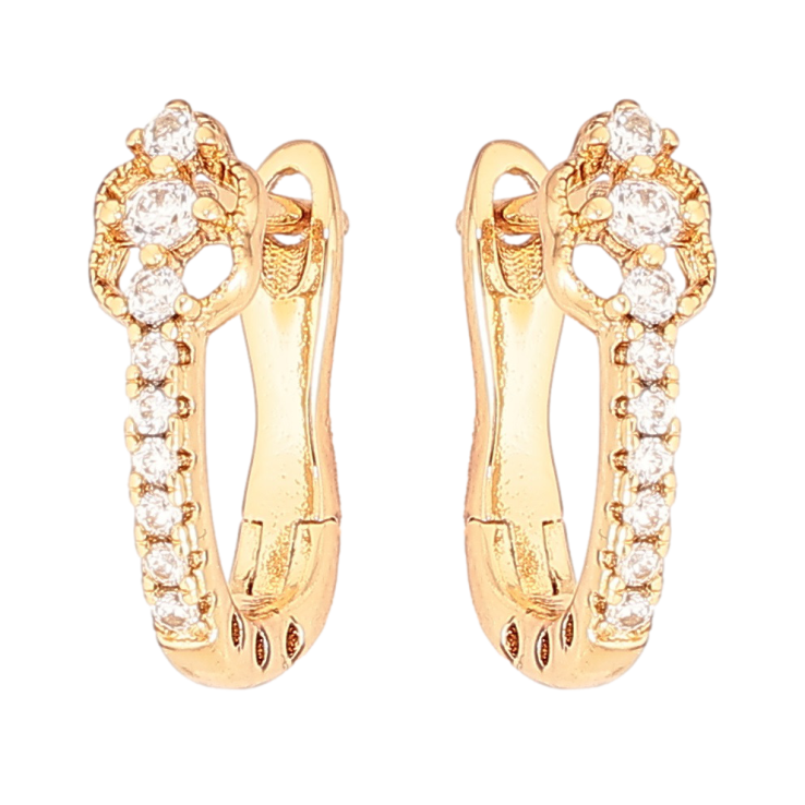 Серьги Xuping Позолота 18K английский замок Дорожки циркония фото №19