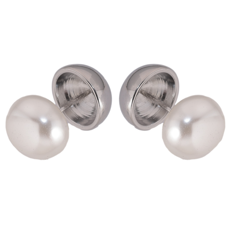 Серьги Xuping TTM Stainless Steel цвет Родий пусеты Двусторонние полусферы ø 12мм фото №9 Серьги Xuping TTM Stainless Steel цвет Родий пусеты Двусторонние полусферы ø 12мм фото №9