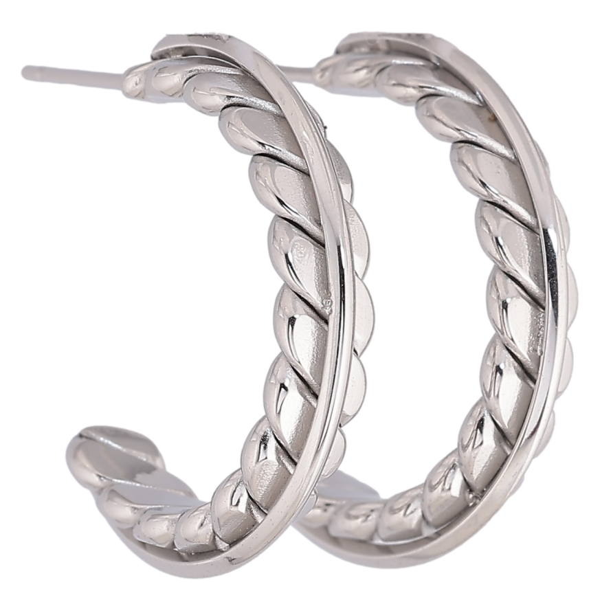 Серьги Xuping TTM Stainless Steel цвет Родий пусеты Декоративные дуги фото №1