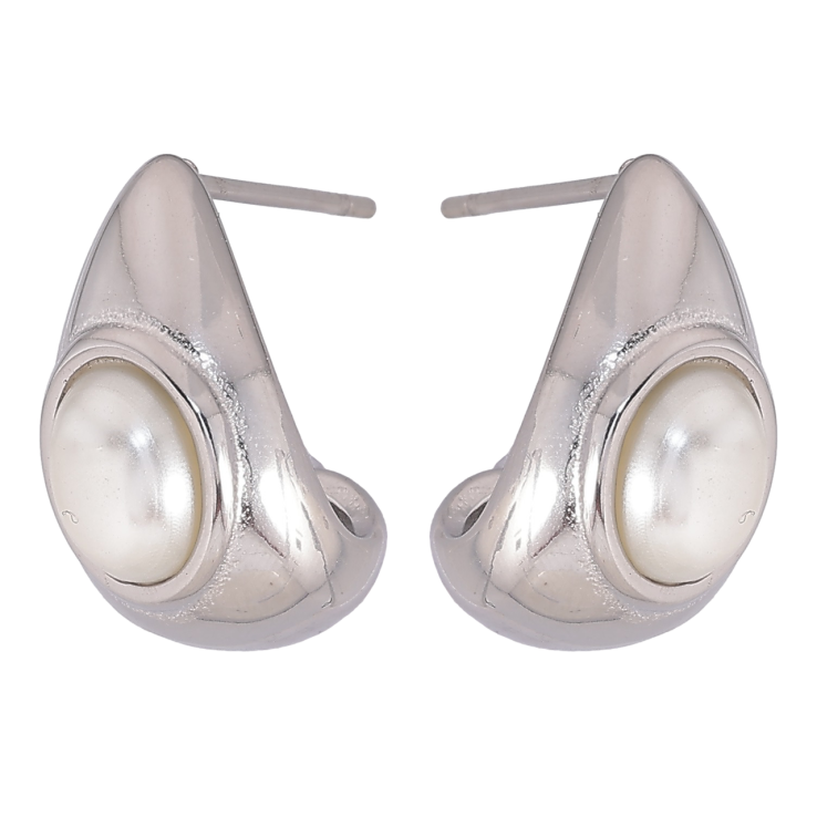 Серьги Xuping TTM Stainless Steel цвет Родий пусеты Жемчужные вставки фото №6 Серьги Xuping TTM Stainless Steel цвет Родий пусеты Жемчужные вставки фото №6