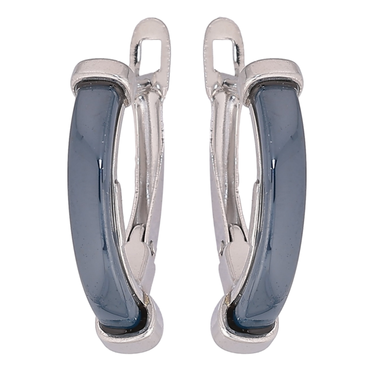 Серьги Xuping TTM Stainless Steel цвет Родий английский замок Синие керамические вставки фото №13 Серьги Xuping TTM Stainless Steel цвет Родий английский замок Синие керамические вставки фото №13