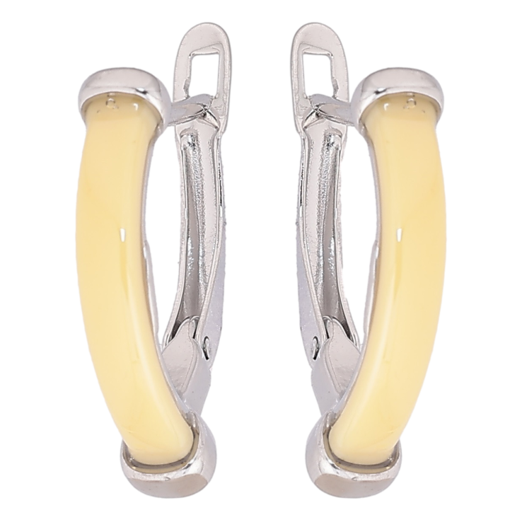 Серьги Xuping TTM Stainless Steel цвет Родий английский замок Желтые керамические вставки фото №14 Серьги Xuping TTM Stainless Steel цвет Родий английский замок Желтые керамические вставки фото №14