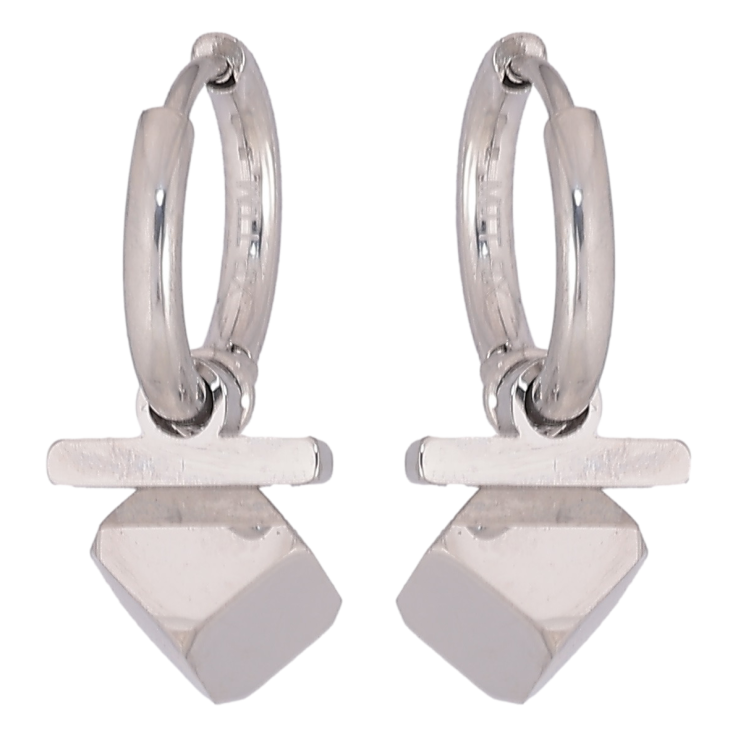 Серьги Xuping TTM Stainless Steel цвет Родий подвески на колечках Кубики 2 в 1 фото №10 Серьги Xuping TTM Stainless Steel цвет Родий подвески на колечках Кубики 2 в 1 фото №10