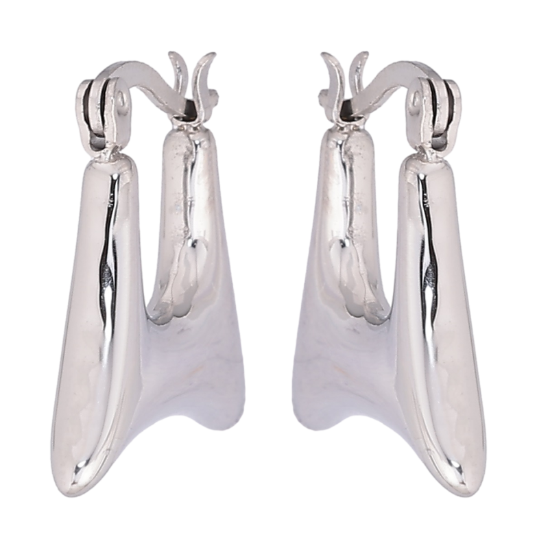 Серьги Xuping TTM Stainless Steel цвет Родий замок-булавка Декоративные фото №1