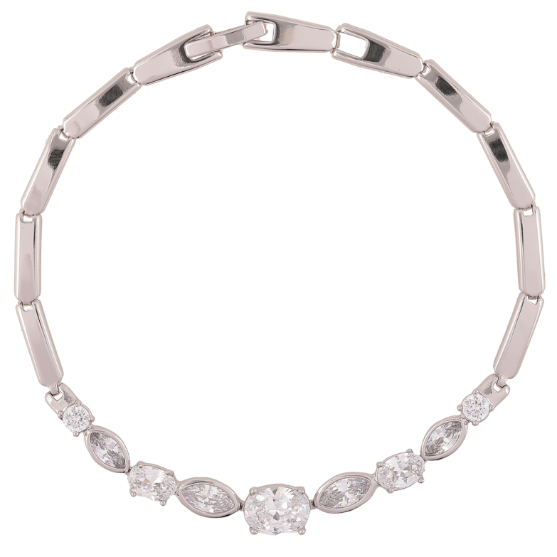 Браслет Xuping Родий Кристальная дорожка размер 19см х 3мм фото №1 Браслет Xuping Родий Кристальная дорожка размер 19см х 3мм фото №1