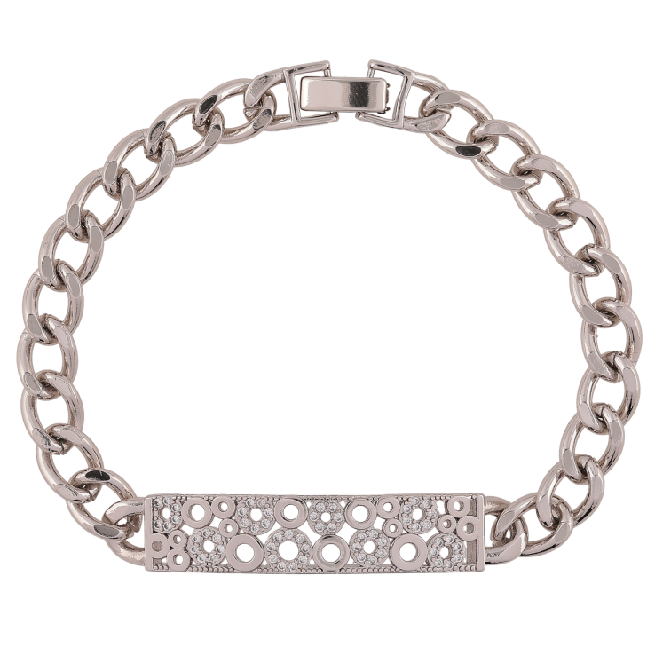 Браслет Xuping Родий Цепочка с декоративной вставкой размер 19.5см х 7мм фото №14 Браслет Xuping Родий Цепочка с декоративной вставкой размер 19.5см х 7мм фото №14