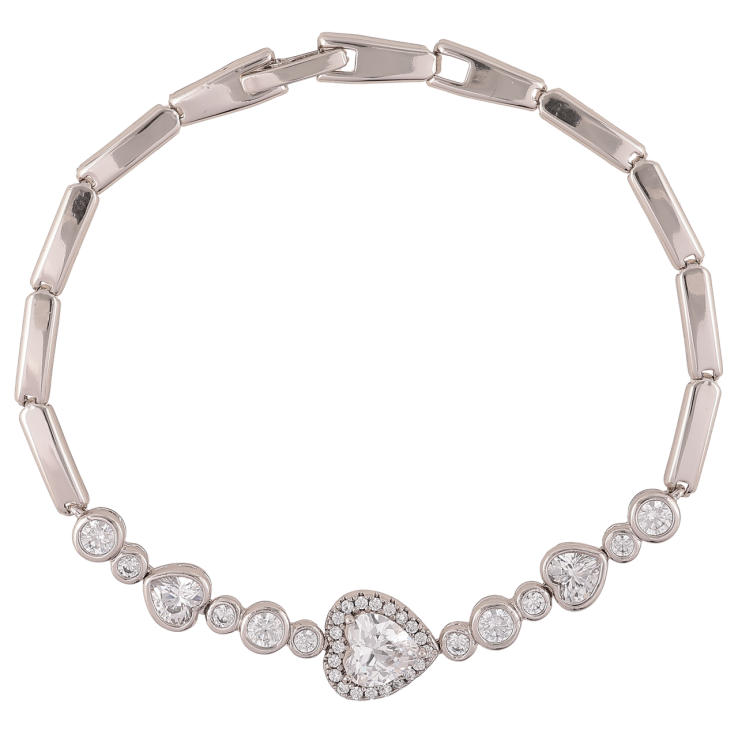 Браслет Xuping Родій «Кришталеві сердечка» розмір 19см х 3мм фото №20 Браслет Xuping Родій «Кришталеві сердечка» розмір 19см х 3мм фото №20