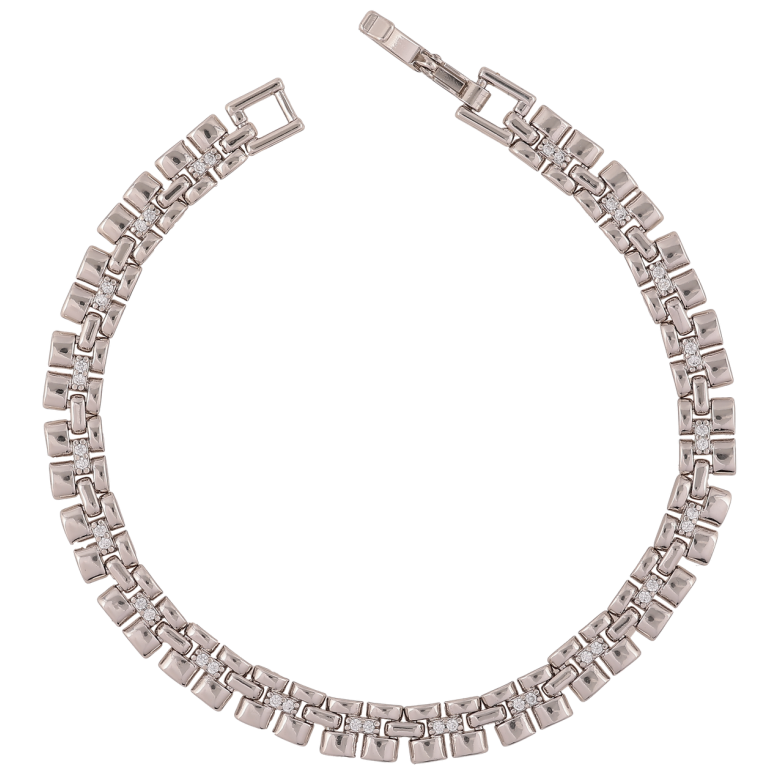 Браслет Xuping Родий Декоративный браслетный орнамент размер 19.5см х 6мм фото №1