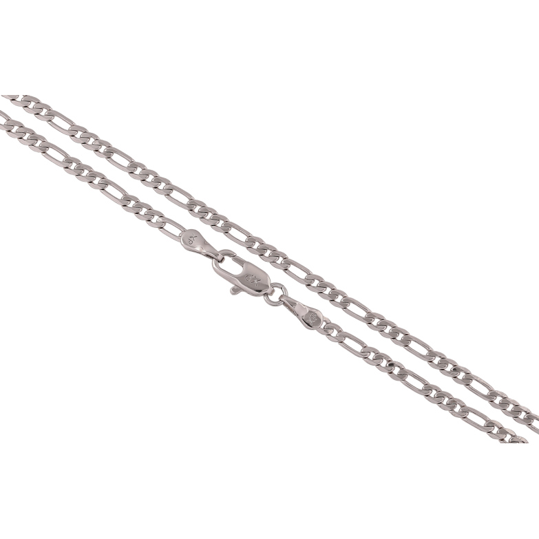 Ланцюжок Xuping Родій «Плетіння Фігаро» довжина 45см х 3мм фото №1