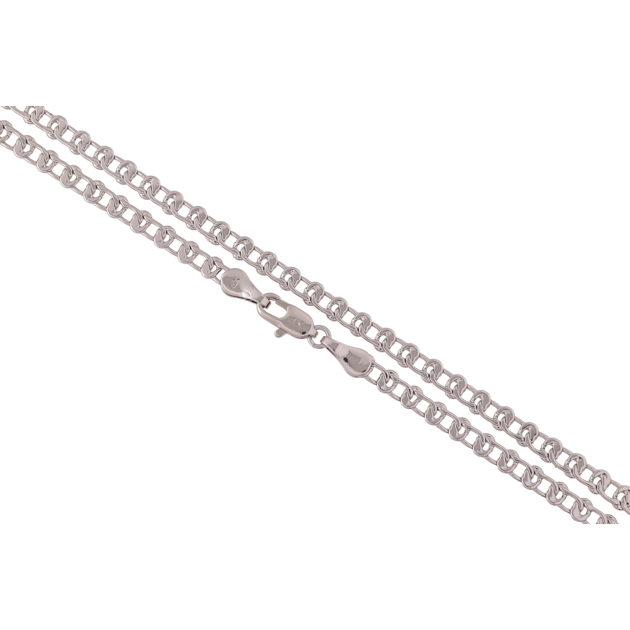 Цепочка Xuping Родий Плетение Узел длина 45см х 4мм фото №1