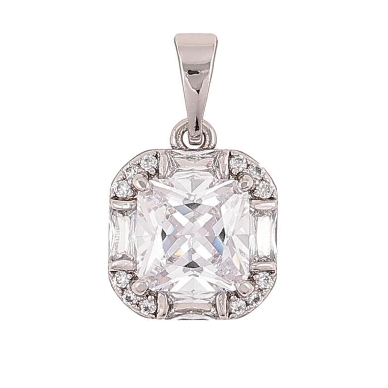 Кулон Xuping Родий Кристальный блеск для цепочки до 5мм фото №1 Кулон Xuping Родий Кристальный блеск для цепочки до 5мм фото №1