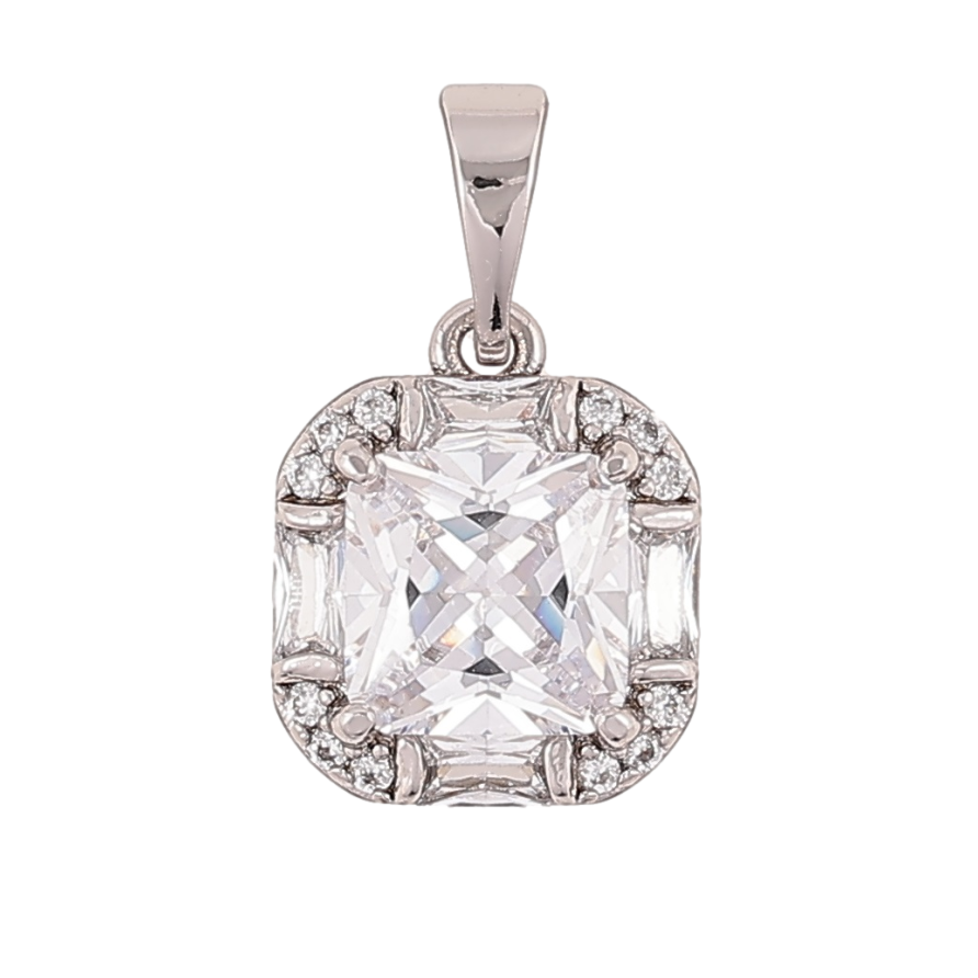 Кулон Xuping Родій «Кришталевий блиск» для ланцюжка до 5мм фото №1 Кулон Xuping Родій «Кришталевий блиск» для ланцюжка до 5мм фото №1