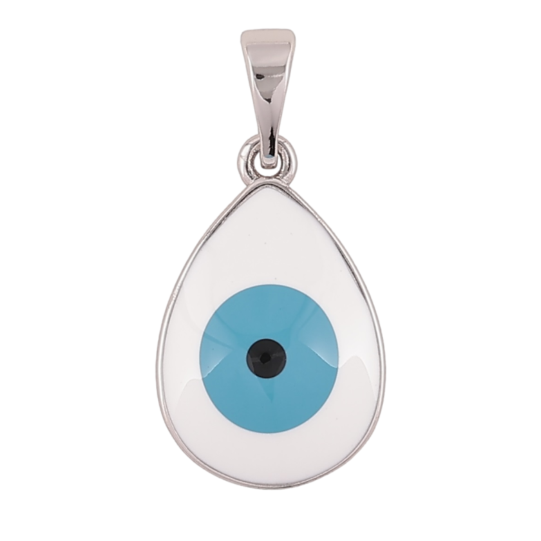 Кулон Xuping Родий Капелька-Оберег Глаз Фатимы с эмалью для цепочки до 5мм фото №1 Кулон Xuping Родий Капелька-Оберег Глаз Фатимы с эмалью для цепочки до 5мм фото №1