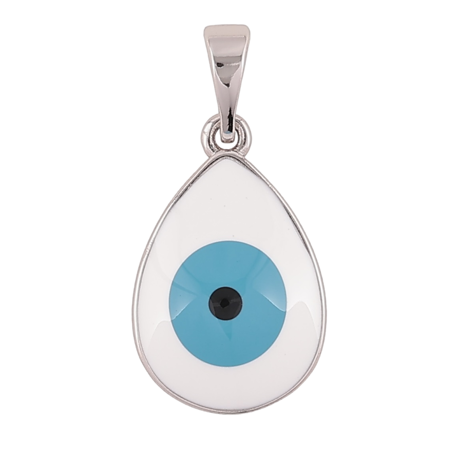 Кулон Xuping Родий Капелька-Оберег Глаз Фатимы с эмалью для цепочки до 5мм фото №1 Кулон Xuping Родий Капелька-Оберег Глаз Фатимы с эмалью для цепочки до 5мм фото №1