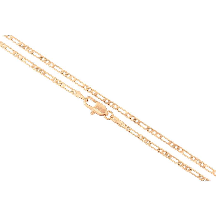 Цепочка Xuping Позолота 18K Плетение Фигаро перекрученное длинна 45см х 2мм фото №1