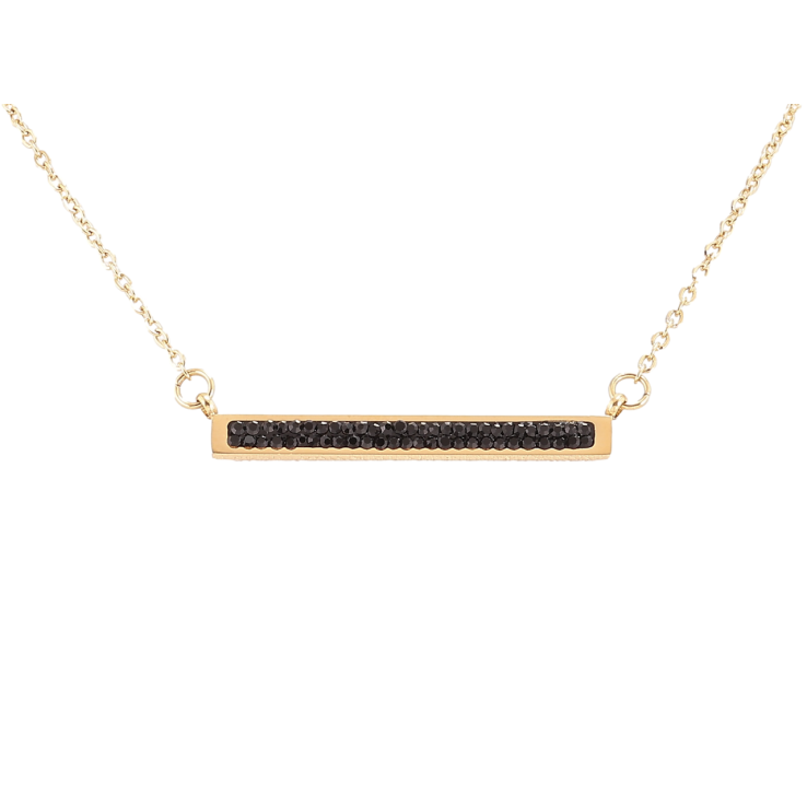 Кулон на цепочке Xuping ТТМ Stainless Steel цвет 14K Дорожка черного циркония длина 43-48см х 1мм фото №12 Кулон на цепочке Xuping ТТМ Stainless Steel цвет 14K Дорожка черного циркония длина 43-48см х 1мм фото №12